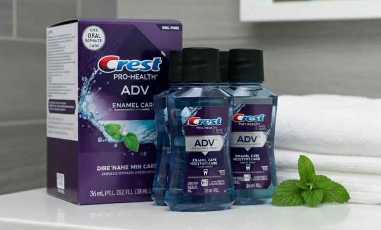 crest pro-health adv enamel care mouthwash purple-mint 36ml x 48/cs